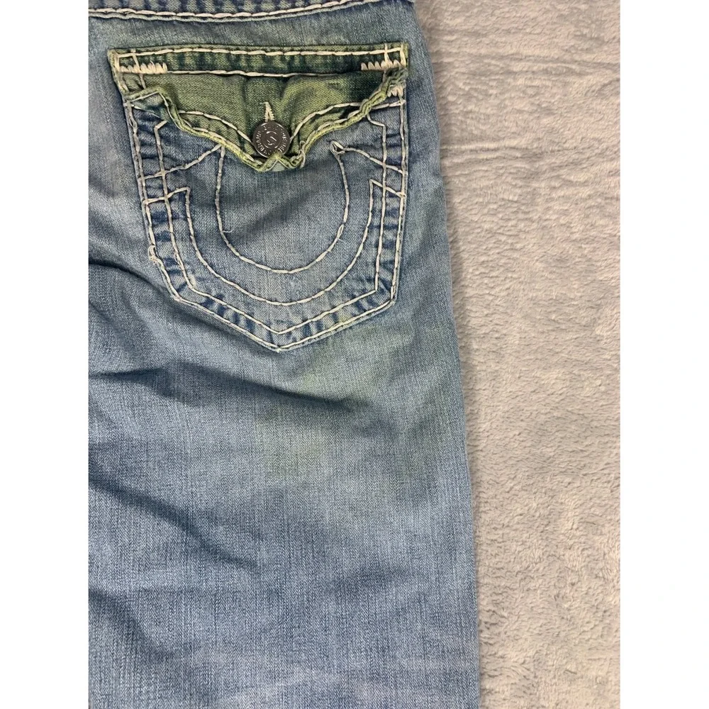 2000s True Religion Ricky Super T Jeans Mens 36x32 Blue Denim 24-859NBT2